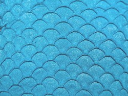 Peau de cuir de tilapia paillettes fines - Bleu - Cuirenstock