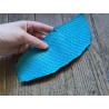 Peau de cuir de tilapia paillettes fines - Bleu - Cuirenstock