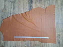 Demi-peau de cuir de vache grainée - Brun automnal - A - Cuir en Stock