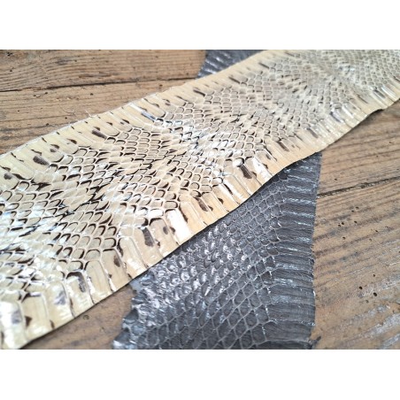 2 peaux de cuir de serpent - F - Cuir en Stock