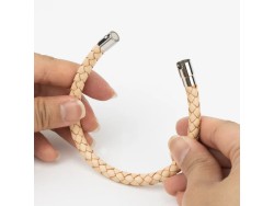 Attache magnétique petit T - Nickelé - 6mmx18mm - Cuirenstock