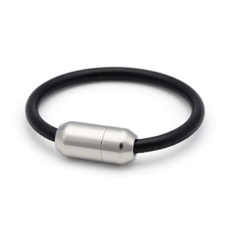 Attache magnétique petite capsule - Nickelé - 4mmx17mm - Cuirenstock