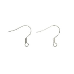 Lot de 2 crochets de Boucles d’Oreilles - Nickelé - Cuirenstock