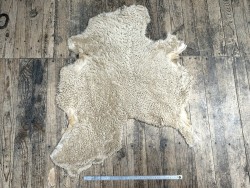 Peau de mouton laine frisée double face - BEIGE - Cuir en Stock