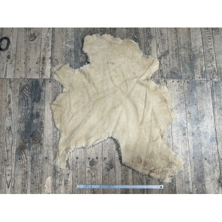 Peau de mouton laine frisée double face - BEIGE - Cuir en Stock