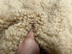 Peau de mouton laine frisée double face - BEIGE - Cuir en Stock