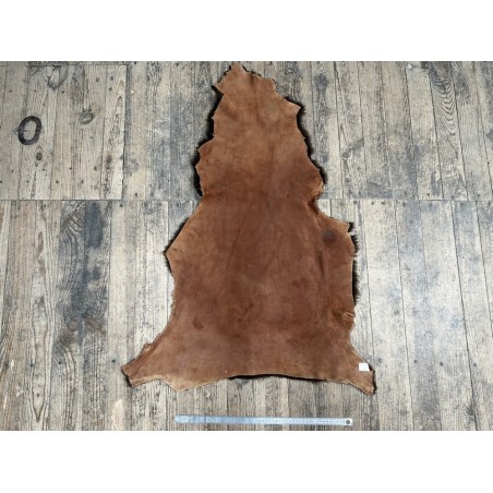 Peau de mouton laine frisée double face - BRUN - Cuir en Stock