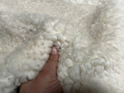 Peau de mouton laine frisée double face - BLANC - Cuir en Stock