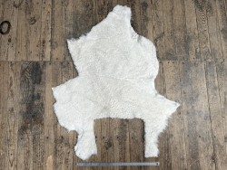 Peau de mouton laine frisée double face - BLANC - Cuir en Stock