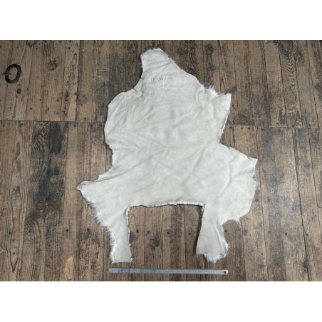 Peau de mouton laine frisée double face - BLANC - Cuir en Stock