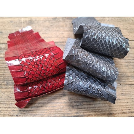 2 peaux de cuir de serpent - E - Cuir en Stock