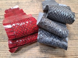 2 peaux de cuir de serpent - E - Cuir en Stock