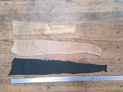 Lot de 3 peaux uniques - Saumon - A - Cuir en Stock