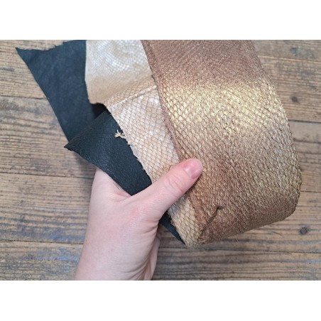 3 peaux uniques - Saumon - A - Cuir en Stock
