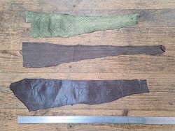 Lot de 3 peaux uniques - Saumon - E - Cuir en Stock