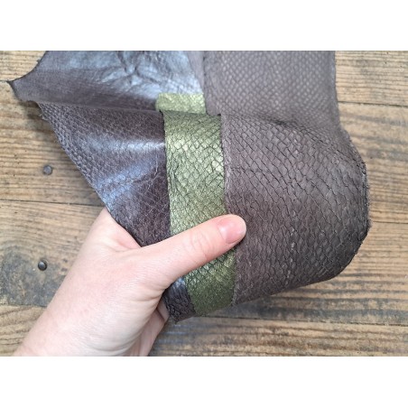 3 peaux uniques - Saumon - E - Cuir en Stock