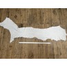 Flanc de vache – Cuir blanc mastic mat – Tannage minéral – Souple & élastique - 2ᵉ choix - Cuir en Stock