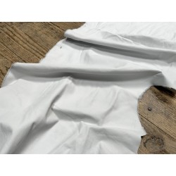 Flanc de vache – Cuir blanc mastic mat – Tannage minéral – Souple & élastique - 2ᵉ choix - Cuir en Stock