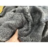 Chutes de cuir d'agneau lainé gris ardoise - Cuir en Stock