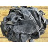 Chutes de cuir d'agneau lainé gris ardoise - Cuir en Stock