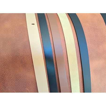 5 bandes de cuir classique ou à effet - 2ème choix