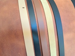 5 bandes de cuir classique ou à effet - 2ème choix