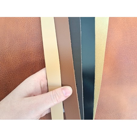 5 bandes de cuir classique ou à effet - 2ème choix