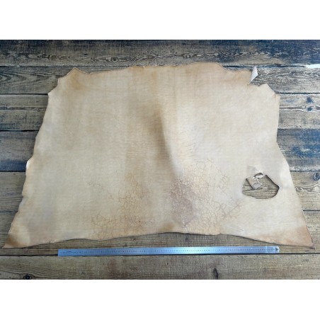 Collet de vache, cuir tannage végétal, choix écart N° A, Cuir en Stock