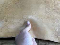 Collet de vache, cuir tannage végétal, choix écart N° A, Cuir en Stock