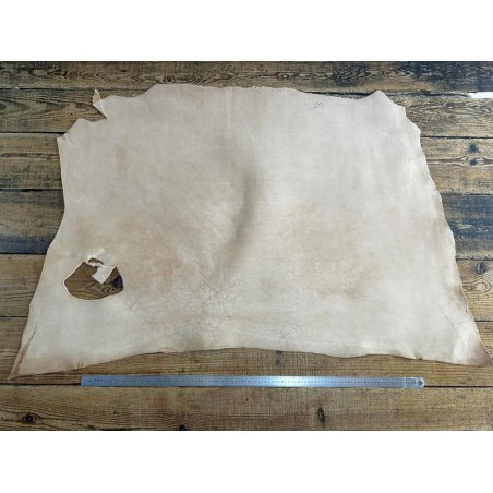 Collet de vache, cuir tannage végétal, choix écart N° A, Cuir en Stock