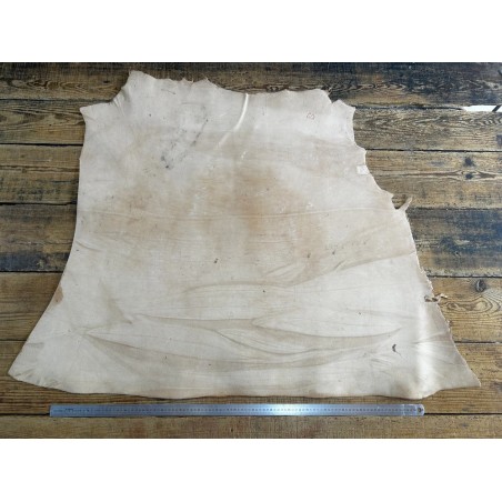 Collet de vache, cuir tannage végétal, choix écart N° B, Cuir en Stock