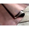 Croûte de cuir de vache tannage végétal cirée – brun rouge - Cuir en Stock