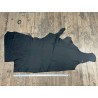 Demi-peau de cuir de vache grainé - Noir mat - A - Cuir en Stock