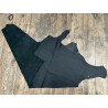 Demi-peau de cuir de vache grainé - Noir mat - A - Cuir en Stock