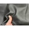 Demi-peau de cuir de vache grainé - Noir mat - B - Cuir en Stock
