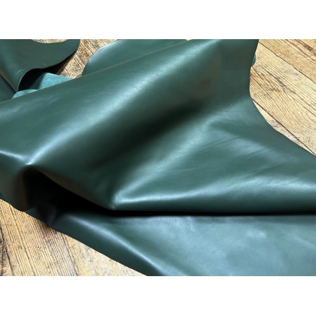 demi peau de cuir de veau - vert anglais - cuirenstock