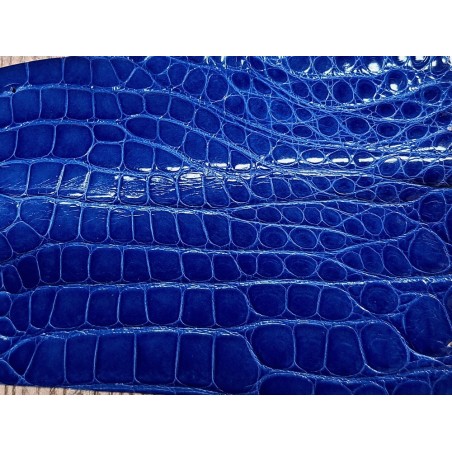 Peau de crocodile bleu - Cuir en Stock