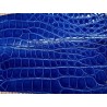 Peau de crocodile bleu - Cuir en Stock