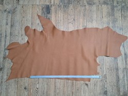 Morceau de cuir de taurillon pleine fleur -Marron gold - Cuirenstock