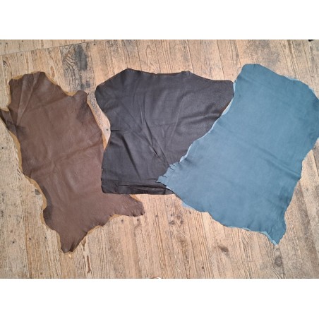 Lot de 3 peaux de cuir stretch - vêtements - divers - Cuir en Stock