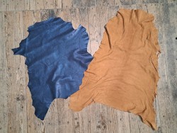 Lot de 2 peaux - Cuir d'agneau et de chèvre -i- Bonne affaire
