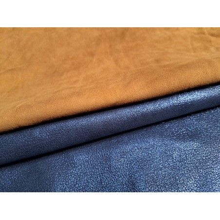 Lot de 2 peaux - Cuir d'agneau et de chèvre -i- Bonne affaire