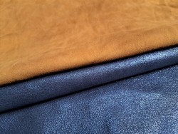 Lot de 2 peaux - Cuir d'agneau et de chèvre -i- Bonne affaire