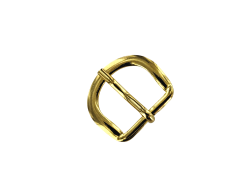 boucle doré demi D - 20mm - cuir en stock