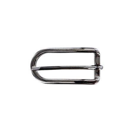 boucle ceinture - rectangulaire arrondie - 20mm - nickelé - cuirenstock