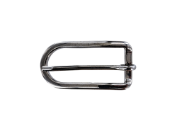 boucle ceinture - rectangulaire arrondie - 20mm - nickelé - cuirenstock