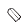 boucle ceinture - rectangulaire arrondie - 20mm - nickelé - cuir en stock