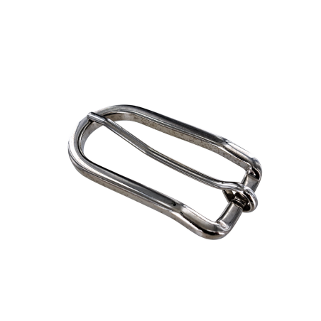 Boucle rectangulaire bout arrondie - Nickelé - 20 mm- Cuir en Stock