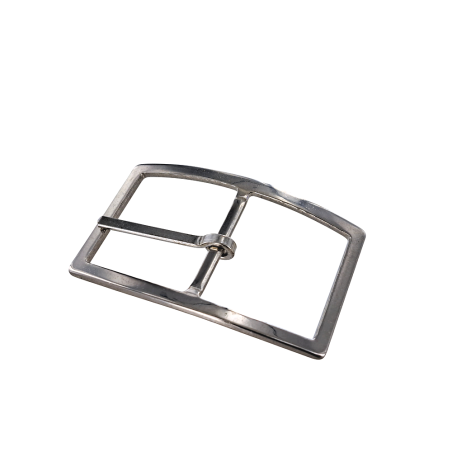 Boucle de ceinture courbée - Nickelé - 30mm - Cuirenstock