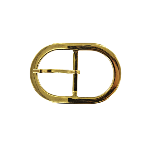 Boucle de ceinture ovale laiton - 40 mm - bouclerie - accessoire - Cuir en Stock